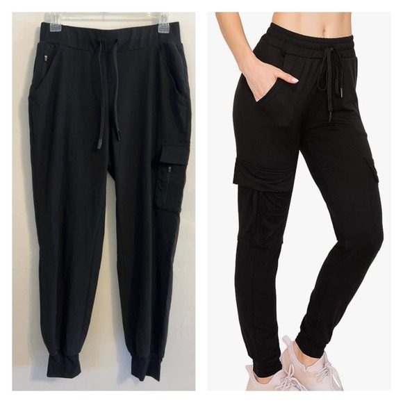 AS Revival Trailblazer Cargo Joggers Silky Viscose Black Sz Medium - Picture 1 of 4